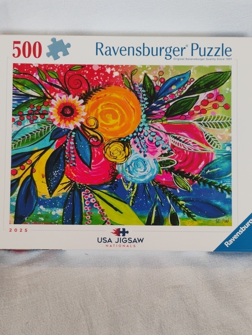 Ravensburger Color Burst Puzzle Sealed 500 Pieces Bright Floral